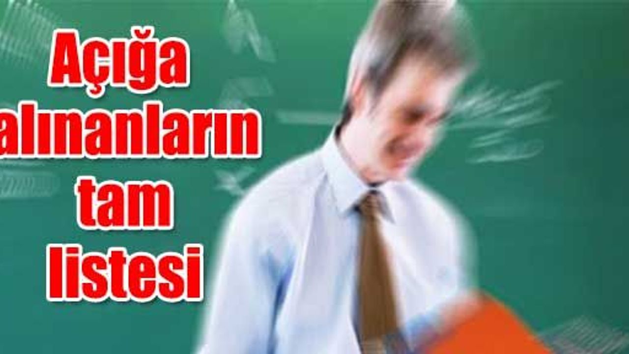 2016 açığa alınan öğretmenler listesi