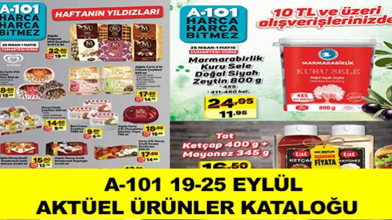 A101  19-25 Eylül aktüel ürünler kataloğu yayınlandı!