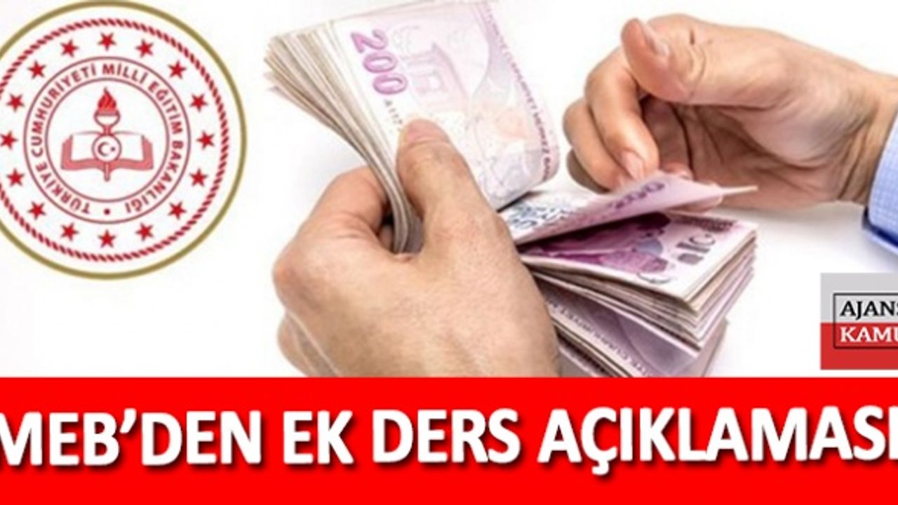Son Dakika. MEB'den EK Ders Açıklaması Geldi