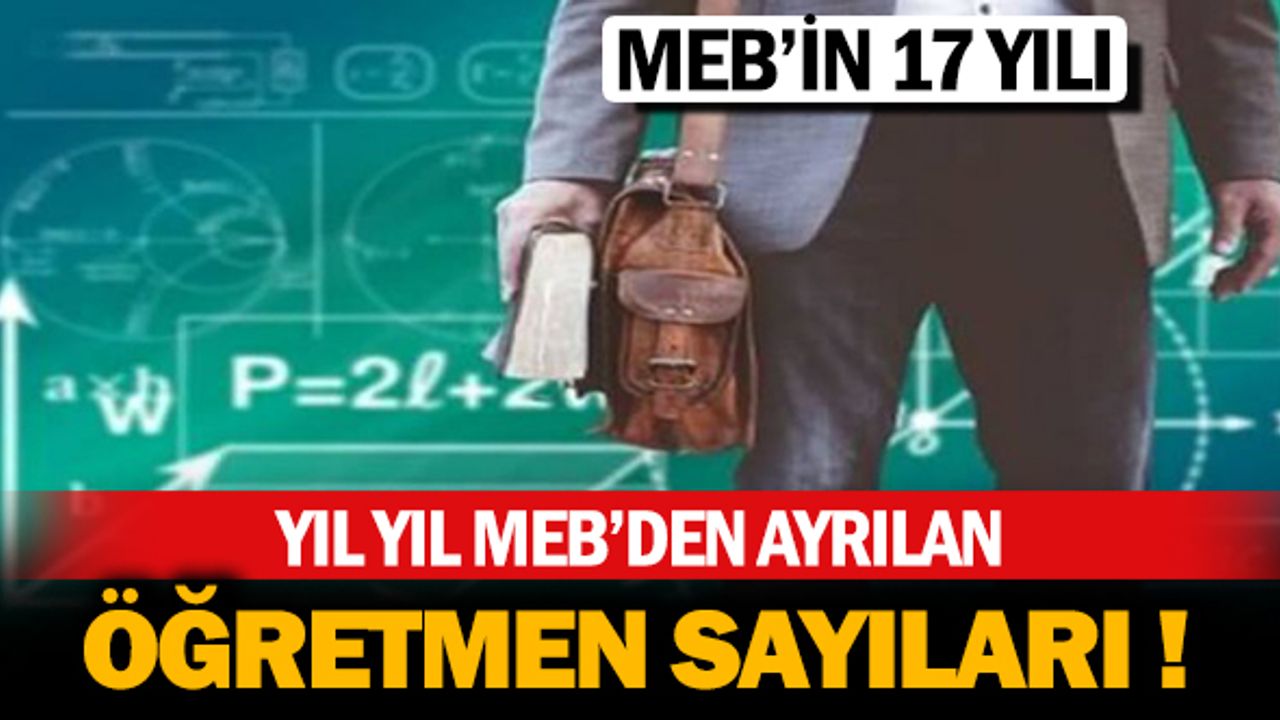 Yıl Yıl MEB'den Ayrılan Öğretmen Sayıları