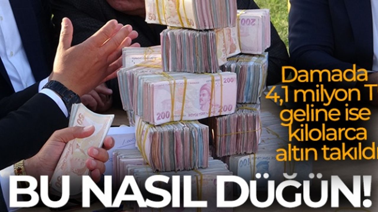 Aşiret düğününde damada 4,1 milyon TL, geline ise kilolarca altın takıldı