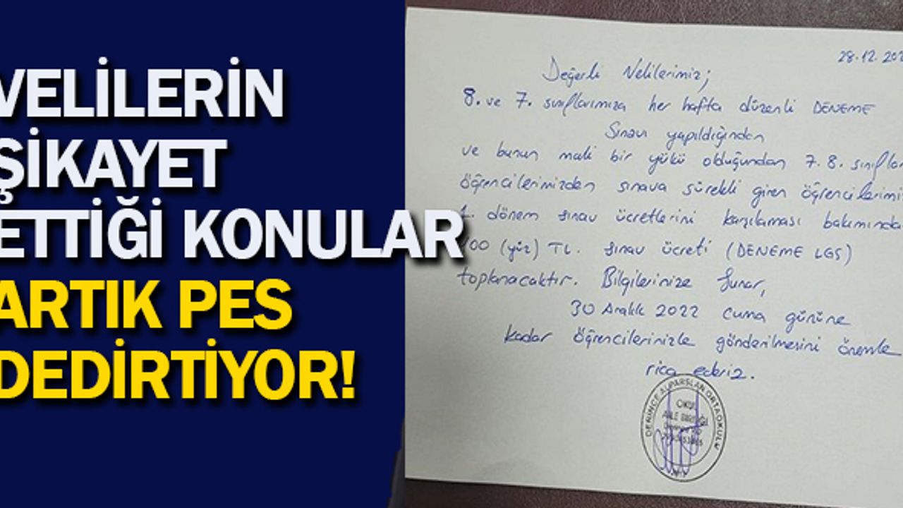 Bu kadar da değil sayın veli! Buna da kızılmaz ki