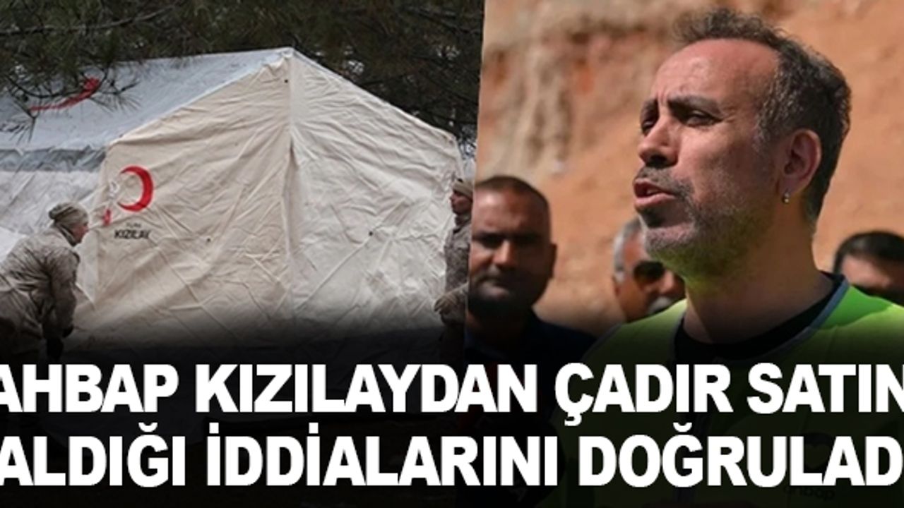 AHBAP'tan Kızılay iddialarına yanıt: Çadır satın aldığımız doğru