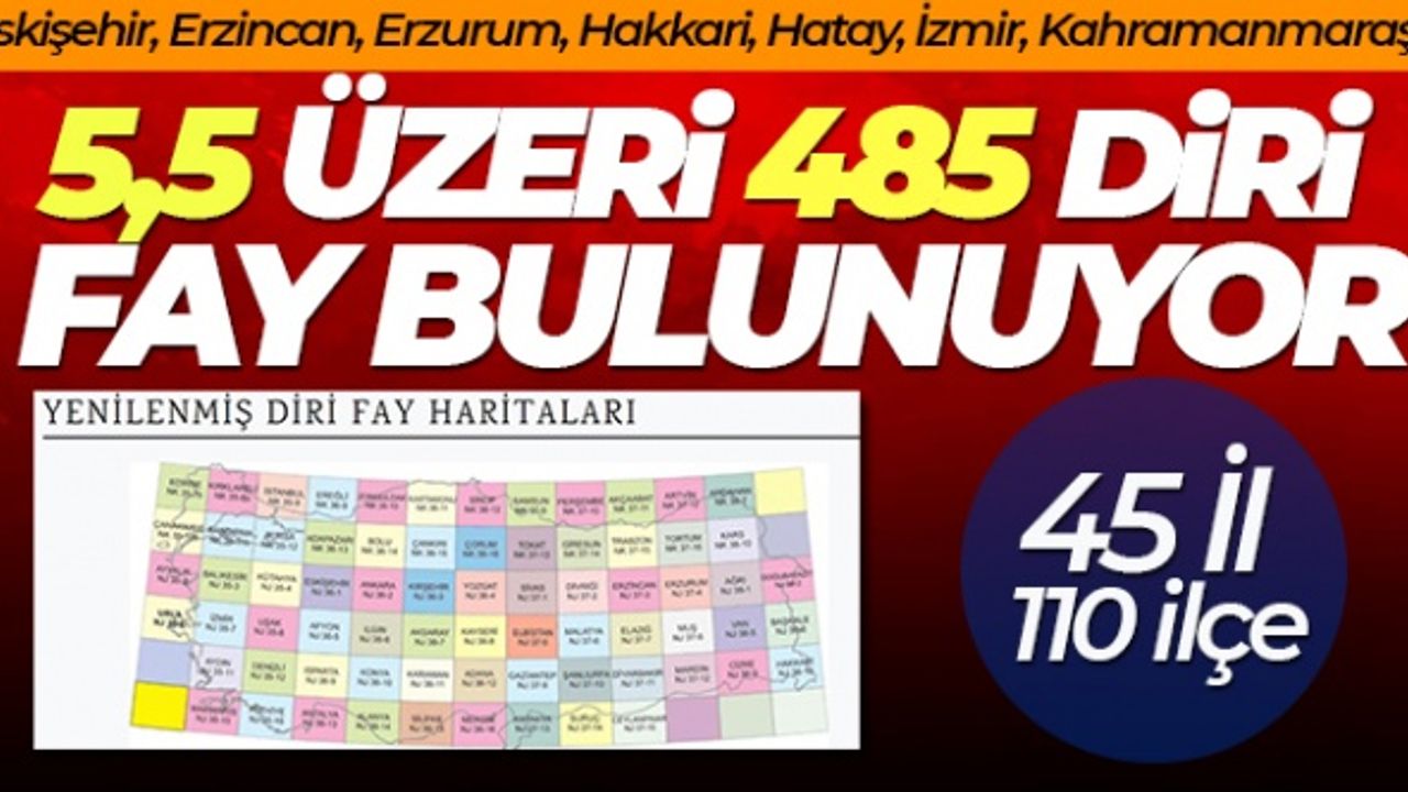 MTA yenilenmiş diri fay haritalarını yayınladı