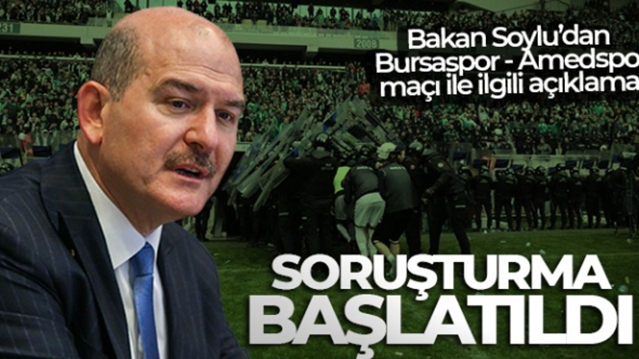 Bursaspor-Amedspor Maçına Soruşturma Başlatıldı