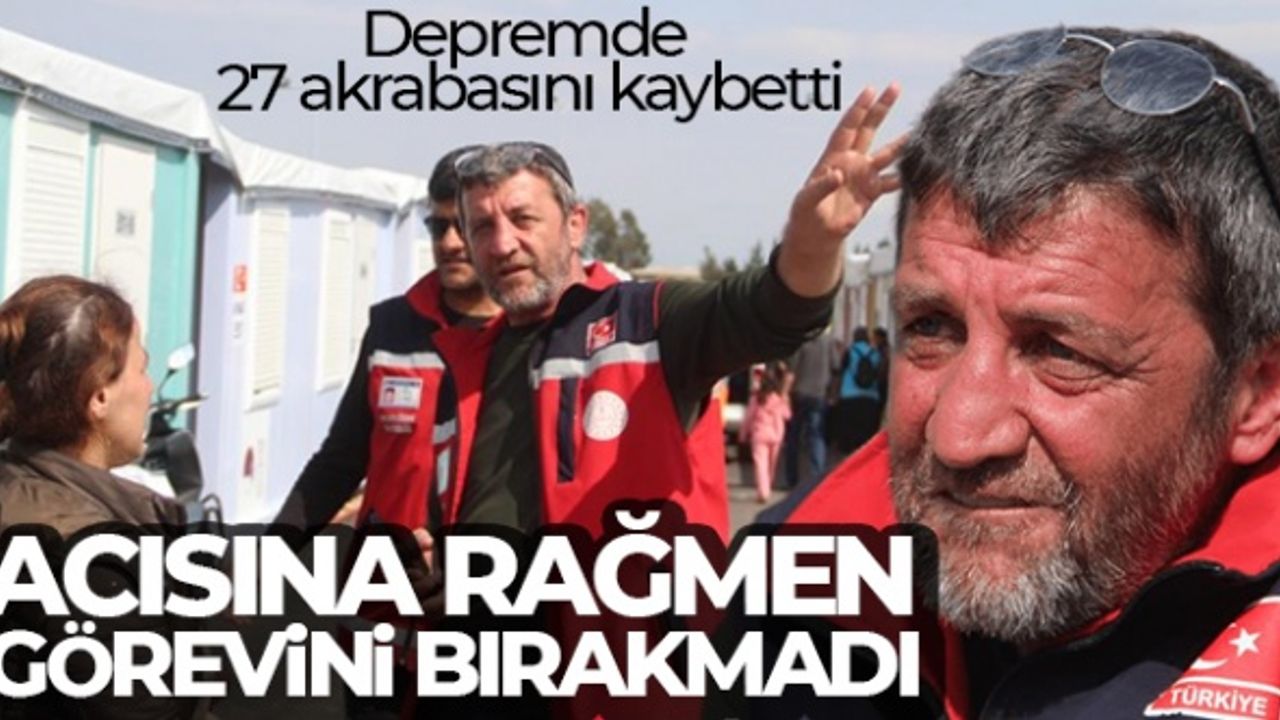 Depremde 27 akrabasını kaybeden okul müdürü şehri terketmedi depremzedelerin yardımına koşuyor