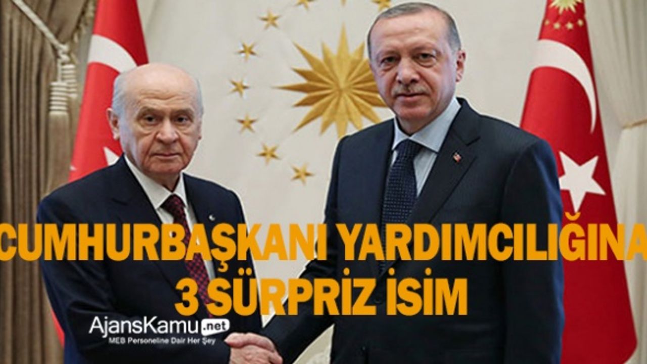 Erdoğan'ın cumhurbaşkanı yardımcılığına 3 sürpriz isim