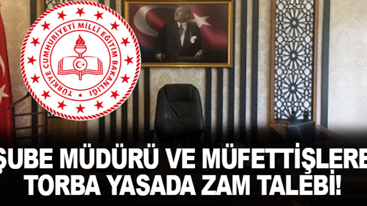 MEB şube müdürü ve müfettişlere torba yasa ile zam talebi!