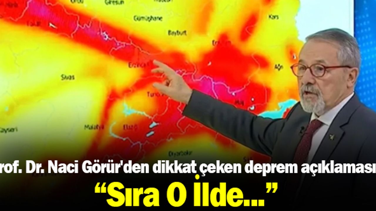 Prof. Dr. Naci Görür O İli Uyardı: "7.4 Deprem Bekleniyor"