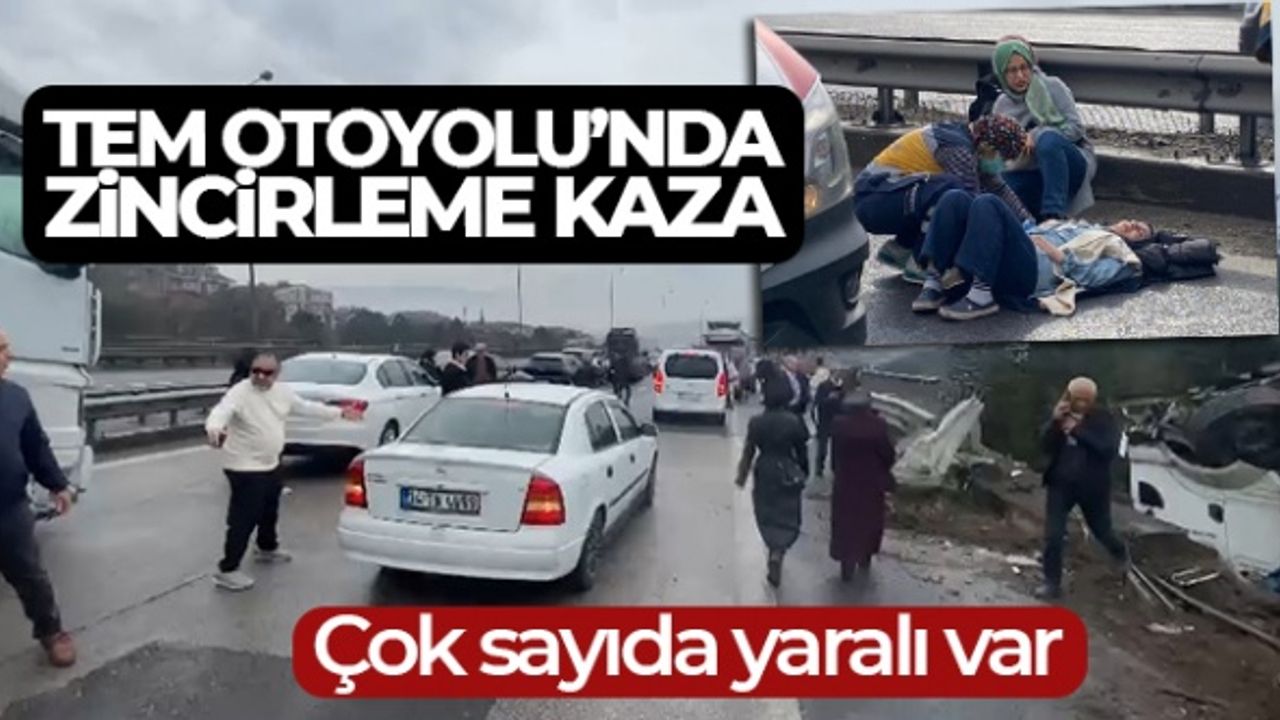 TEM Otoyolu Kocaeli geçişinde zincirleme kaza