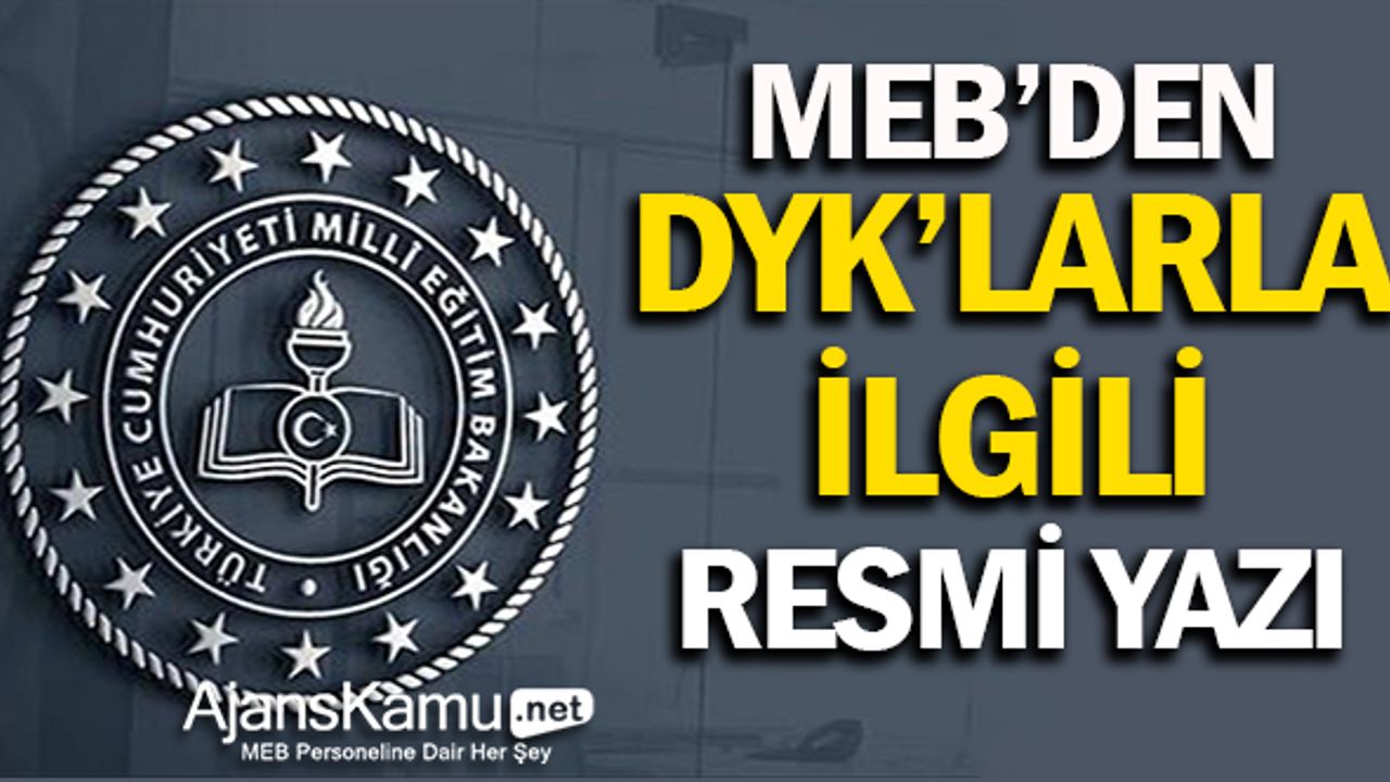MEB'den DYK Konulu Resmi Yazı