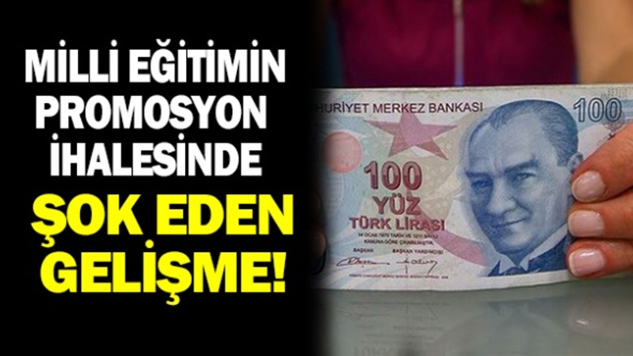 Milli Eğitim Müdürlüğünün Promosyon İhalesinde Şok!
