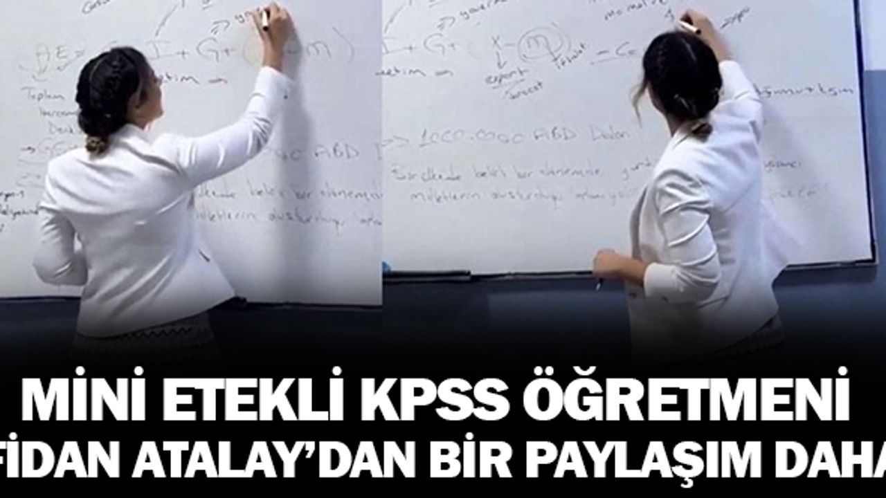 Mini etekli Kpss öğretmeni Fidan Atalay'dan yeni bir paylaşım daha