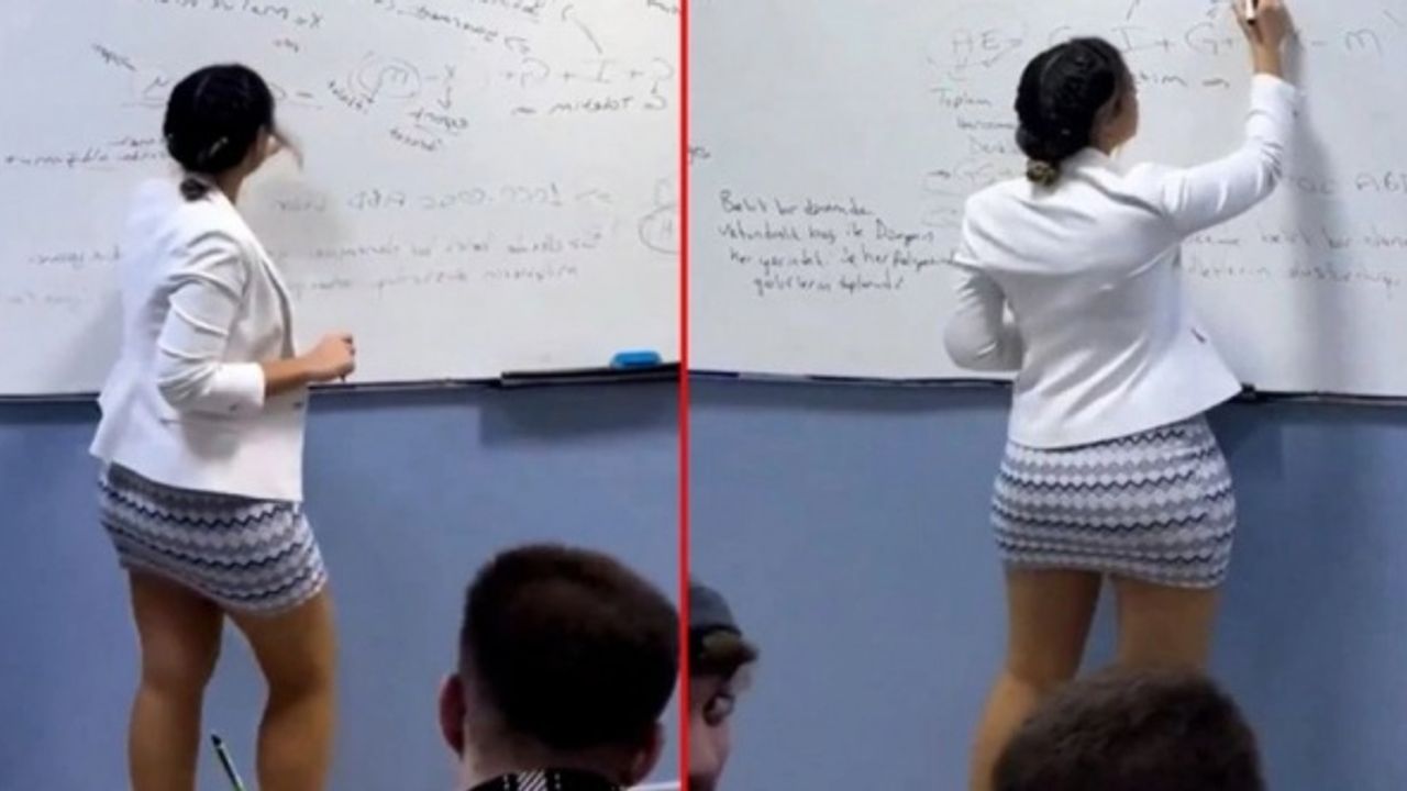 O Öğretmen  yeni pozları ve dekoltesiyle yine gündemde