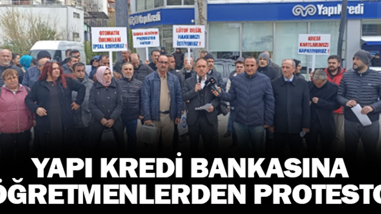 Öğretmenler Bu Sefer Bankayı Protesto Etti