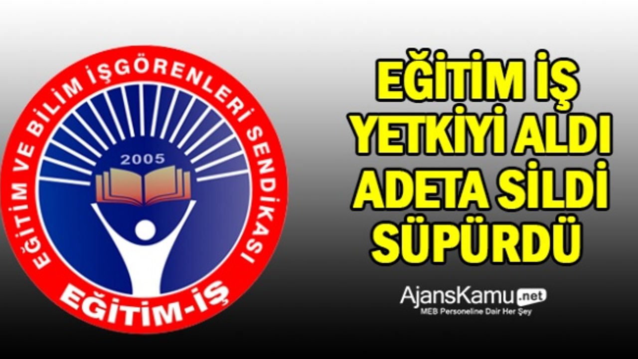 Eğitim İş Sendikası Yetkide Adeta Sildi Süpürdü