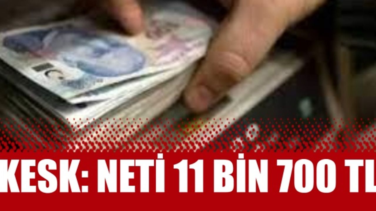 KESK: Neti 11 bin 700 TL