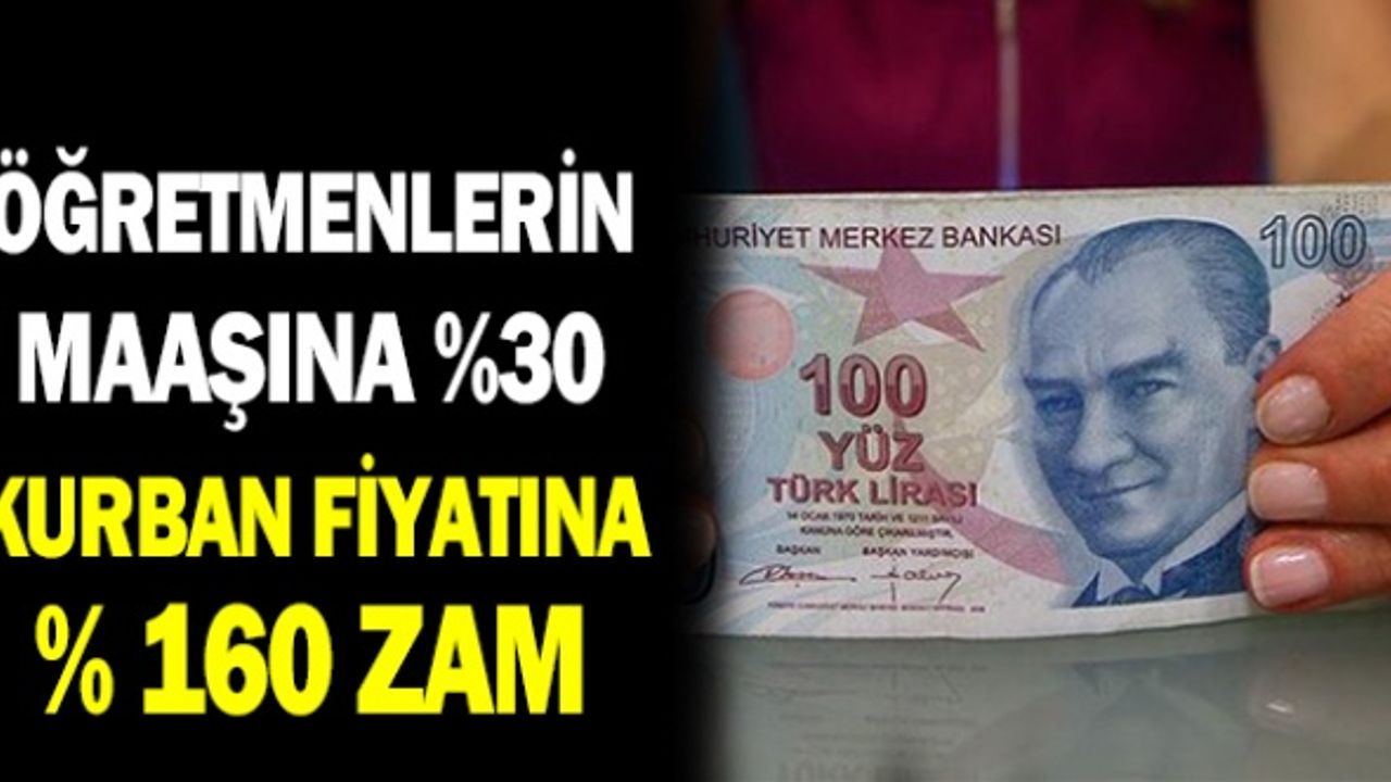 Memur maaşına yüzde 30, kurbana yüzde 164 zam