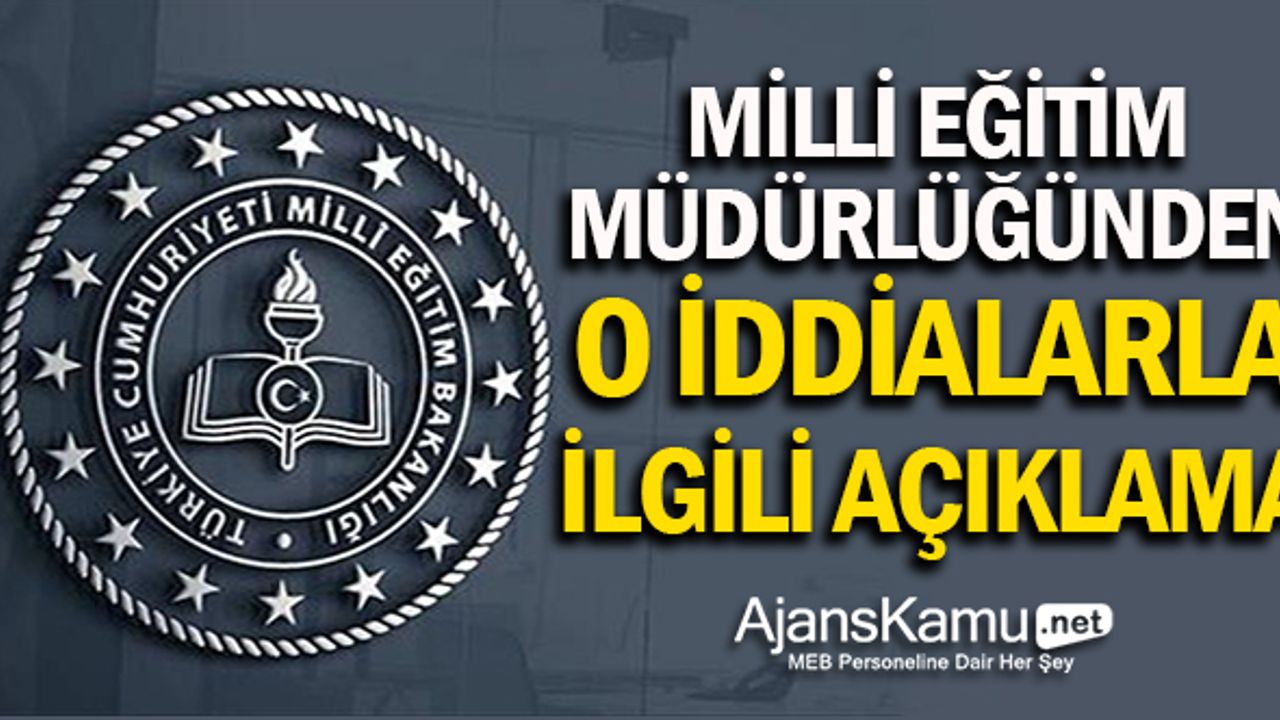 Milli Eğitimden O İddialarla İlgili Açıklama