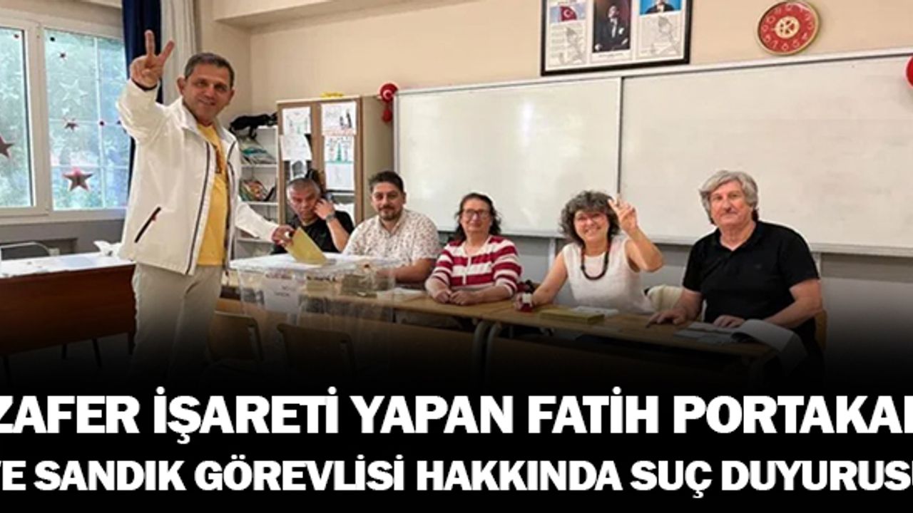 Zafer işareti yapan Fatih Portakal ve sandık görevlisi hakkında suç duyurusunda bulunuldu