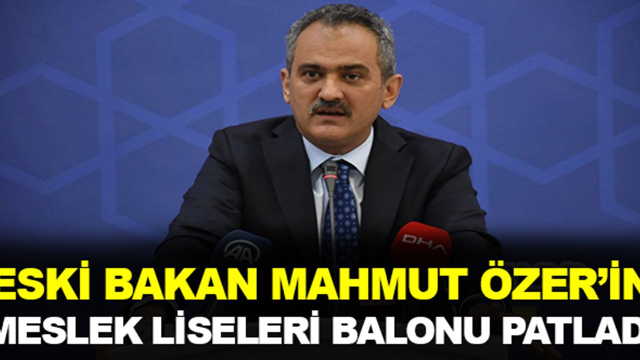 Mahmut Özer’in Meslek Liseleri Hikayesinin Balonunu Sayıştay Patlattı