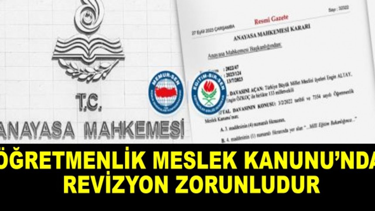 Öğretmenlik Meslek Kanunu’nda revizyon zorunludur