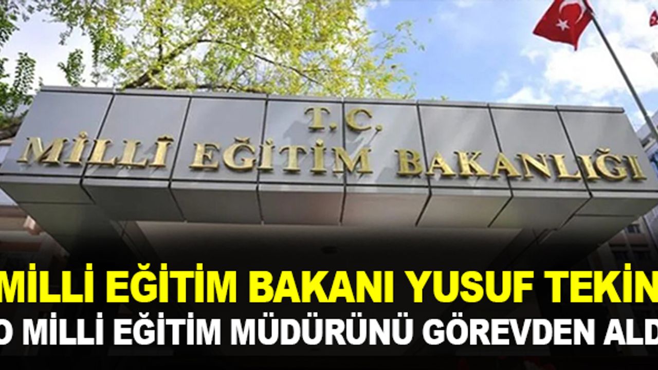 Bakan Tekin Kayıp Paranın Hesabını Sordu Milli Eğitim Müdürünü Görevden Aldı
