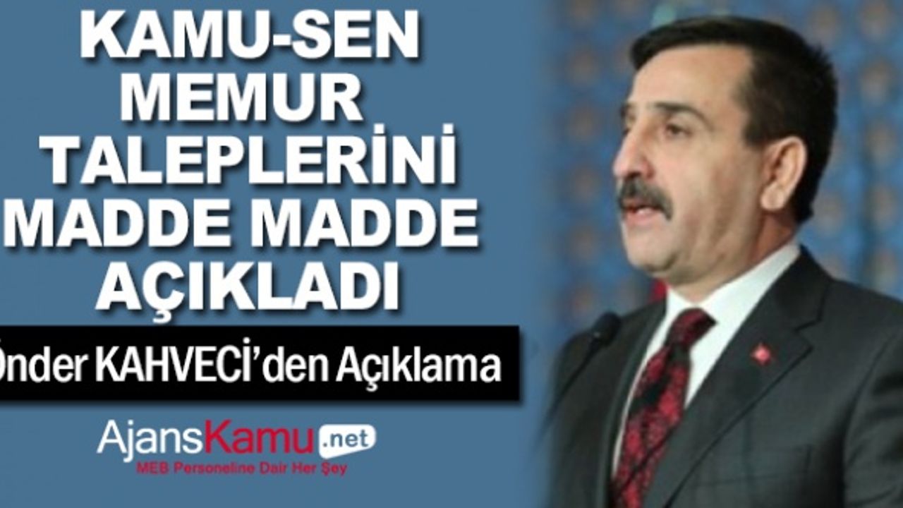 Kamu -Sen, Memur Taleplerini Madde Madde Açıkladı!