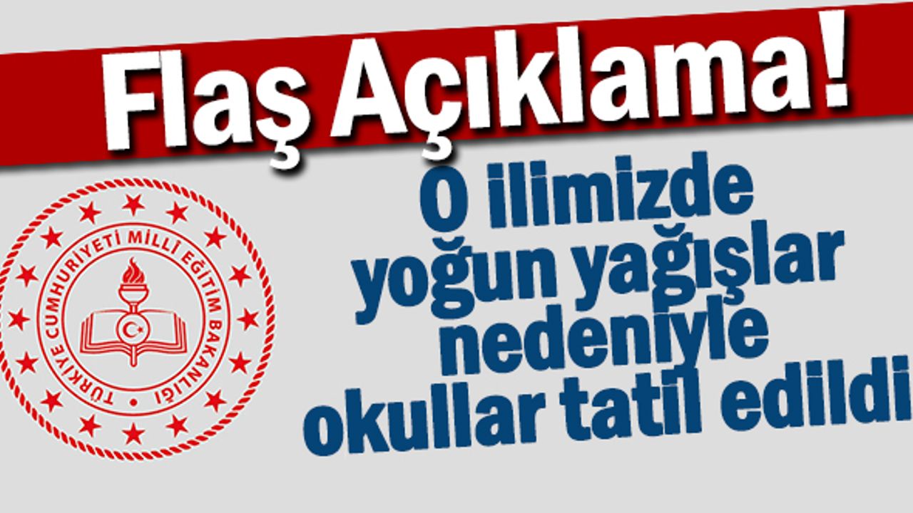 O ilimizde Okullar 2 Ekim Pazartesi Günü Tatil Edildi