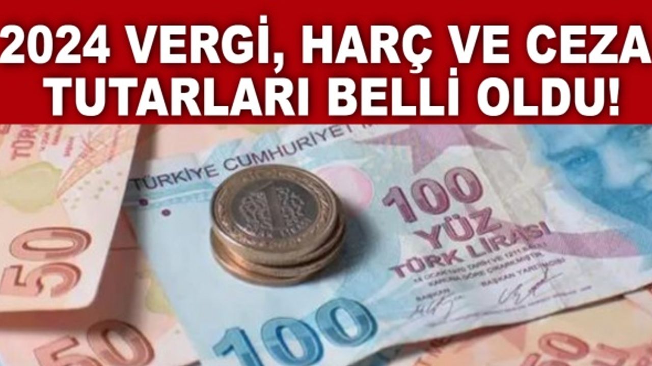 2024 vergi, harç ve ceza tutarları belli oldu!