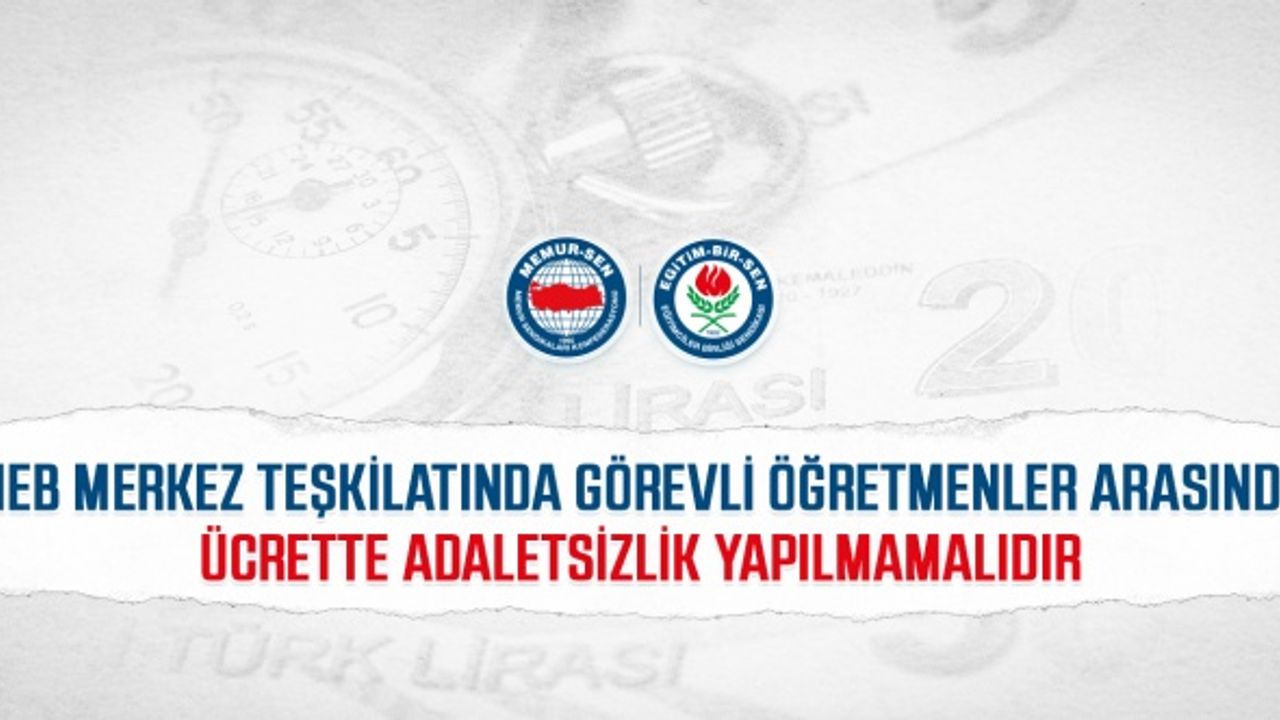 Eğitim Bir Sen O Öğretmenler Arasındaki Ücrette Adalet İstedi