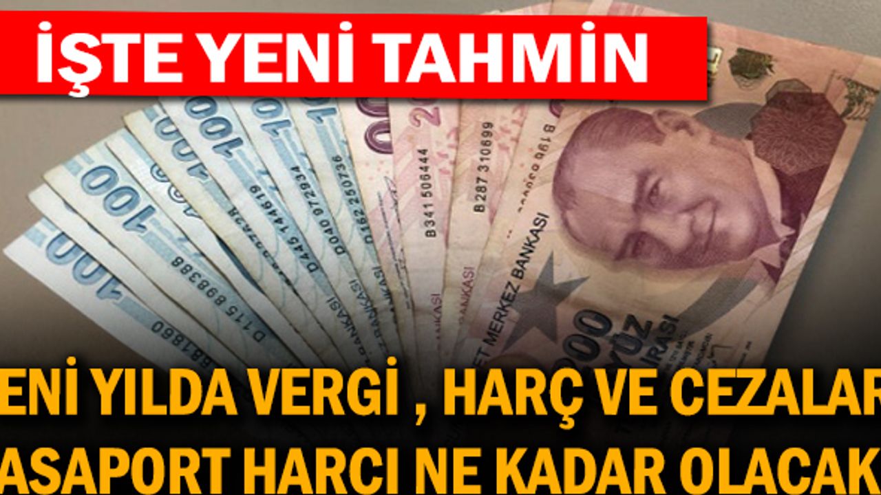 Yeni Yılda  Vergi, Harç ve Cezalara uygulanacak zam oranları ne kadar olacak?