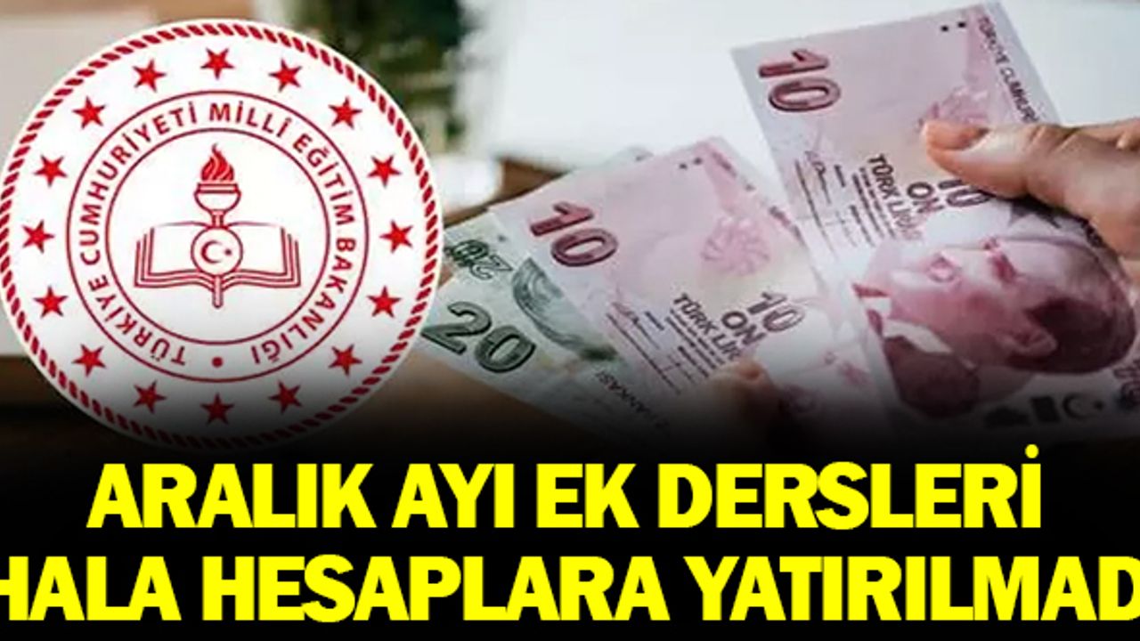 Aralık ayı ek ders ücretleri bazı ilçelerde hala hesaplara yatırılmadı