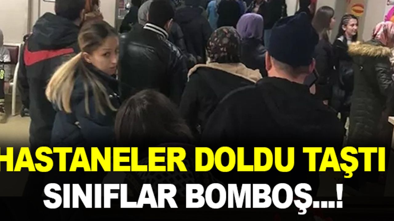 Grip mi covid mi? Sınıflar bomboş kaldı! Aciller hasta dolu..