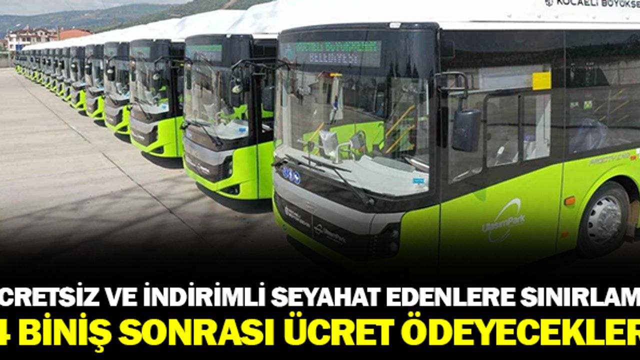 Ücretsiz ve indirimli seyahat edenlere yeni yıl sürprizi 4 biniş sonrası ücret ödenecek!