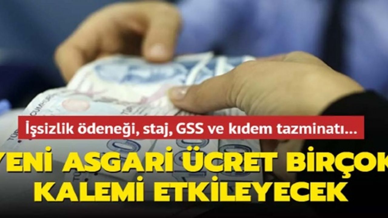 Yeni asgari ücret hangi kalemleri etkileyecek?