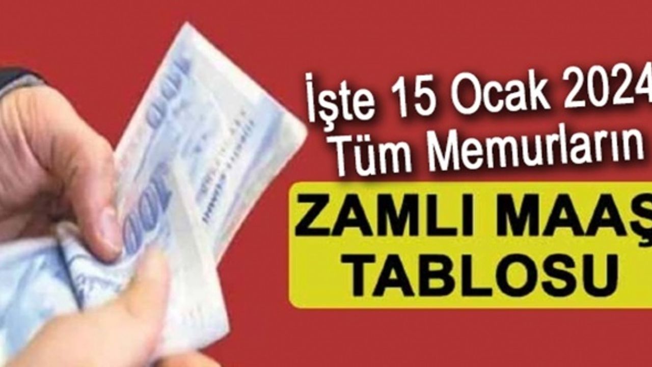 İşte yüzde 49,25 zamma göre meslek meslek memur maaş tablosu