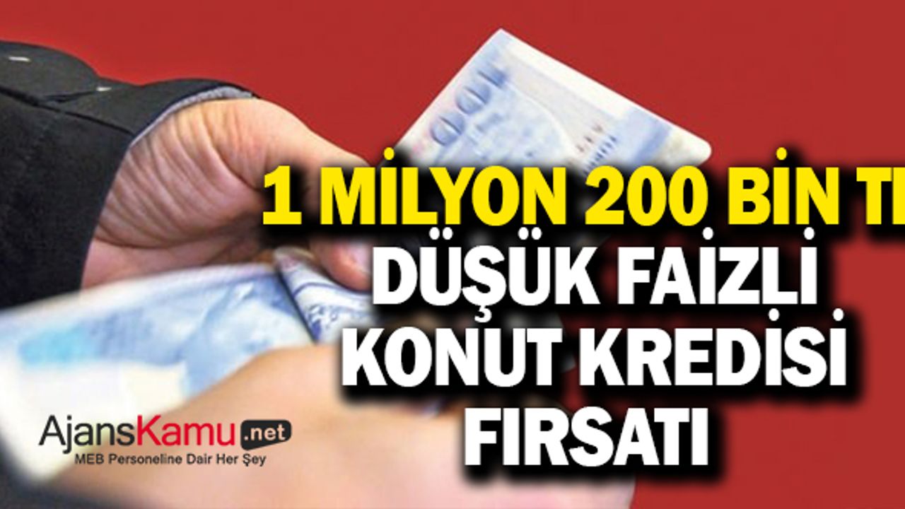 1.200.000 TL konut kredisi kampanyası: 10 yıl vadeli düşük faizli ödeme fırsatı...