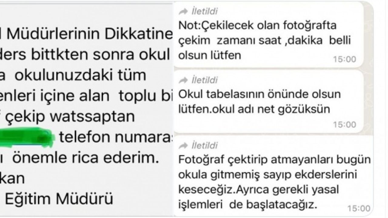 İlçe Milli Eğitim Müdürü: Fotoğraf Çekip Atmayanların Ek Dersleri Kesilecek!
