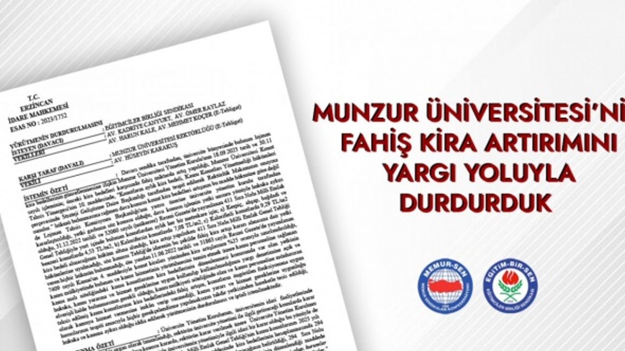Kamudaki fahiş kira artırımına yargı dur dedi!