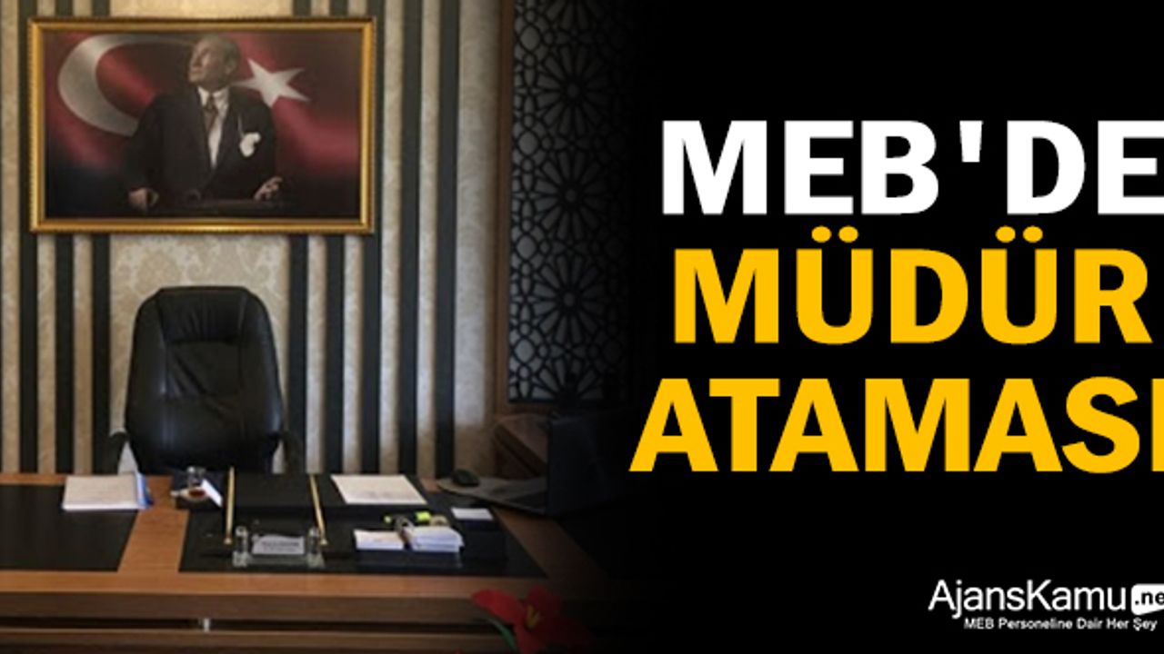 MEB'de milli eğitim müdürü ataması