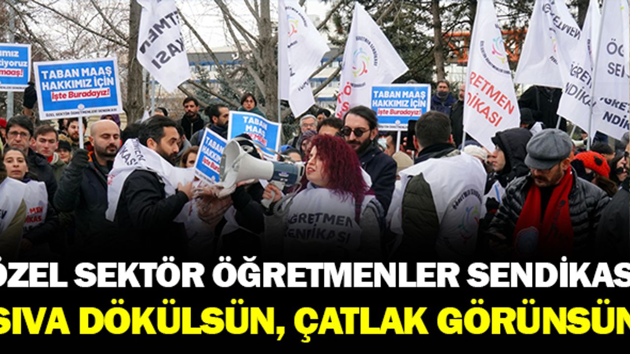 Özel Sektör Öğretmenleri Sendikası: Sıva dökülsün, çatlak görünsün!