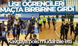 Lise öğrencileri maçta birbirine girdi, kavgaya polis müdahale etti