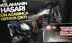 Patlamanın meydana geldiği binadaki hasar, gün ağarınca ortaya çıktı