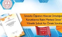 Merkezî Sınav'a Yönelik Şubat Ayı Örnek Soruları ve Çözüm Videoları Yayınlandı