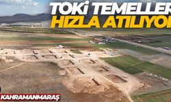 Afşin'de TOKİ temelleri hızla atılıyor, son durum dron ile görüntülendi