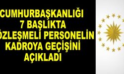 Cumhurbaşkanlığı 7 başlıkta sözleşmeli personelin kadroya geçişini açıkladı