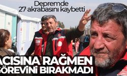 Depremde 27 akrabasını kaybeden okul müdürü şehri terketmedi depremzedelerin yardımına koşuyor