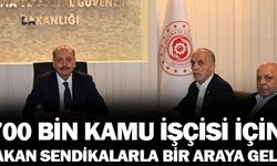 700 Bin Kamu İşçisinin Toplu Sözleşmesi İçin Bakan Bilgin Sendikalarla Bir Araya Geldi