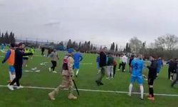 Amatör lig maçında olaylar çıktı, jandarma sahaya indi